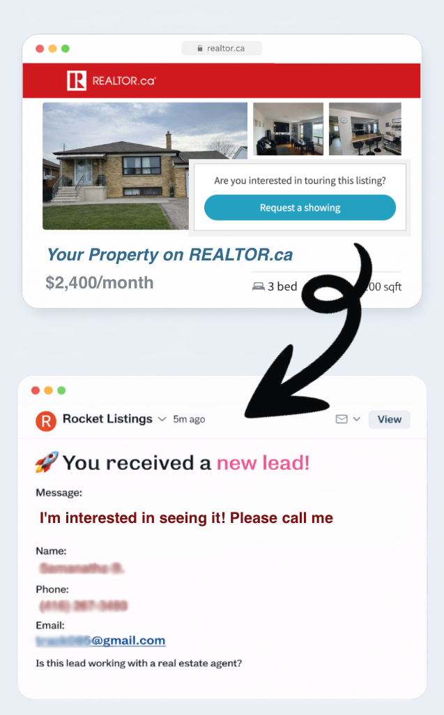 OfferCashback app interface showing property listings